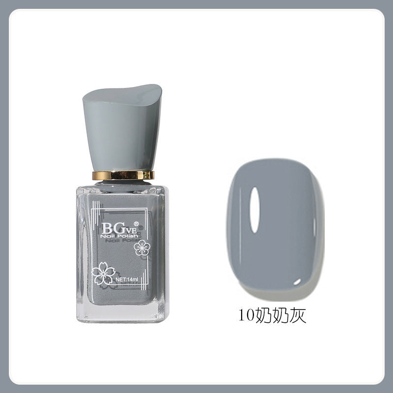 Oil-based nail polish, no-bake micro-gel, scented nail polish, long-lasting, quick-drying, nude color, non-peelable, nude color, sparkling nail polish