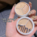 Makeup sweet mint three-color concealer to cover spots, acne marks, dark circles, non-removing makeup, powder bottom concealer palette