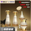 Ready-to-ship cosmetic glass bottle set packaging, including 120ml lotion and serum decanting bottles, and 50g skincare cream empty jars