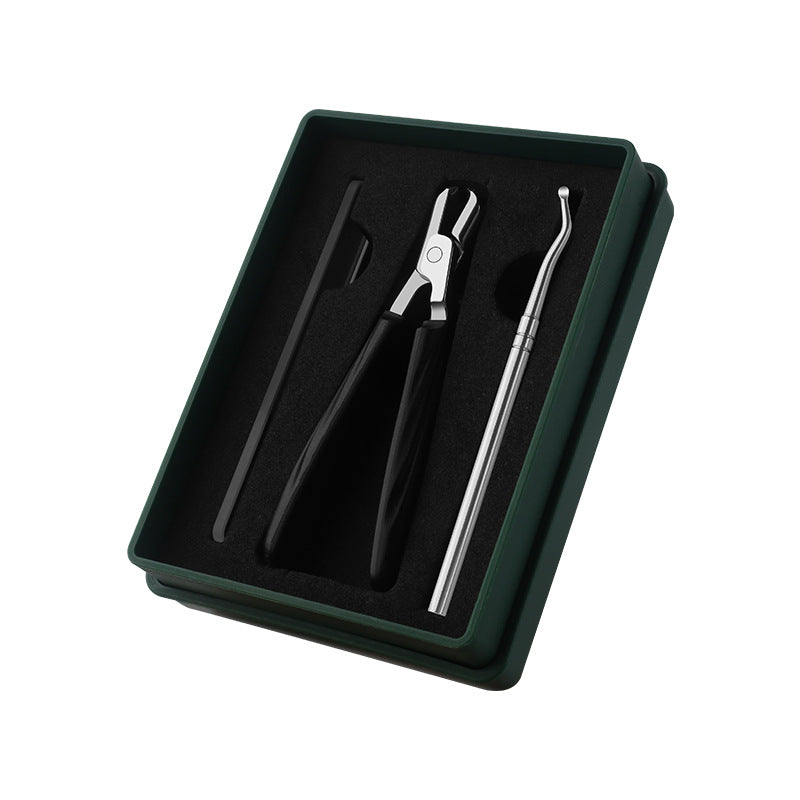 Large opening nail clipper, oblique tip, high-end original anti-splash, single armored groove nail clipper, thick toenail pliers