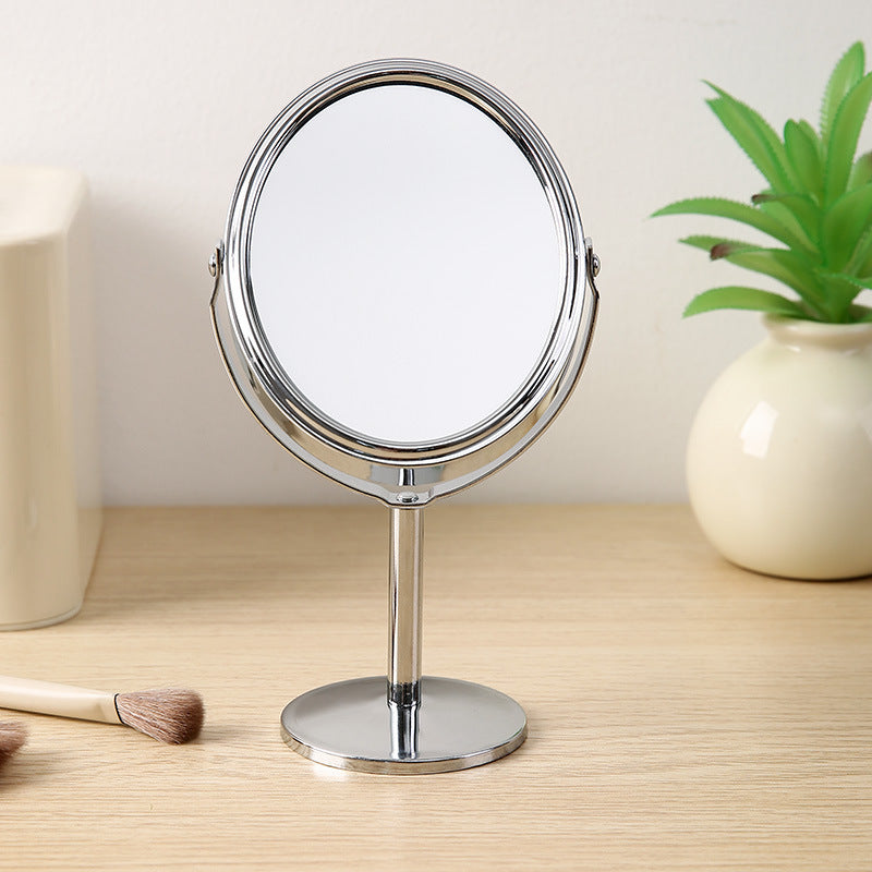 Makeup mirror desktop desktop rotatable magnifying glass princess mirror double-sided dressing mirror mirror for home storage home