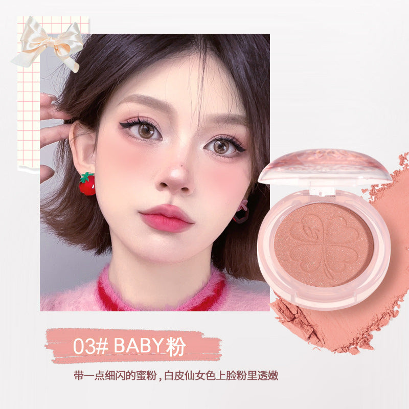 Wodwod crystal clear light embossed blush - natural nude makeup, brightening, matte contouring rouge