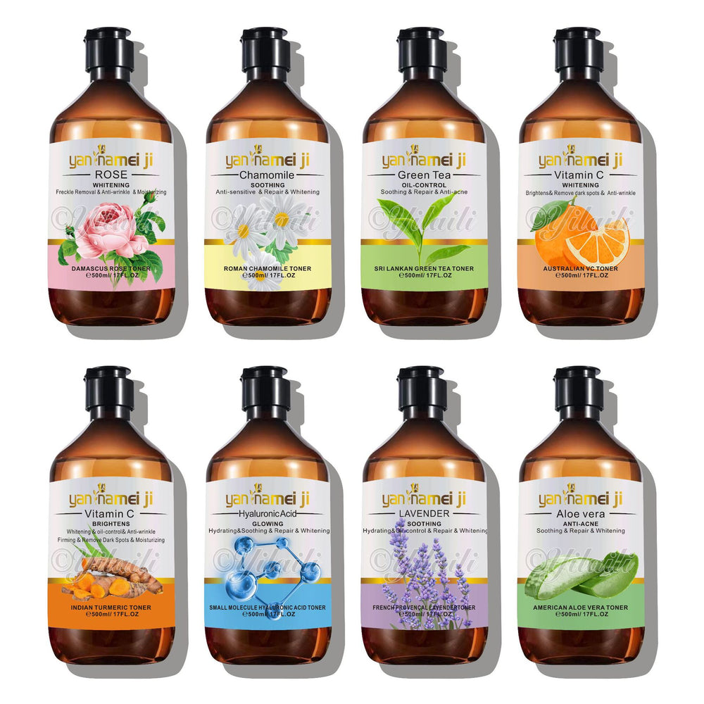 rose water, mild and moisturizing green tea toner, brightening, moisturizing, firming, hydrating, oil control, acne removal, aloe vera essence