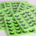 fox style false eyelashes glue style 10 pairs of fashion thick oblique flying stage makeup hard stem false eyelashes one piece