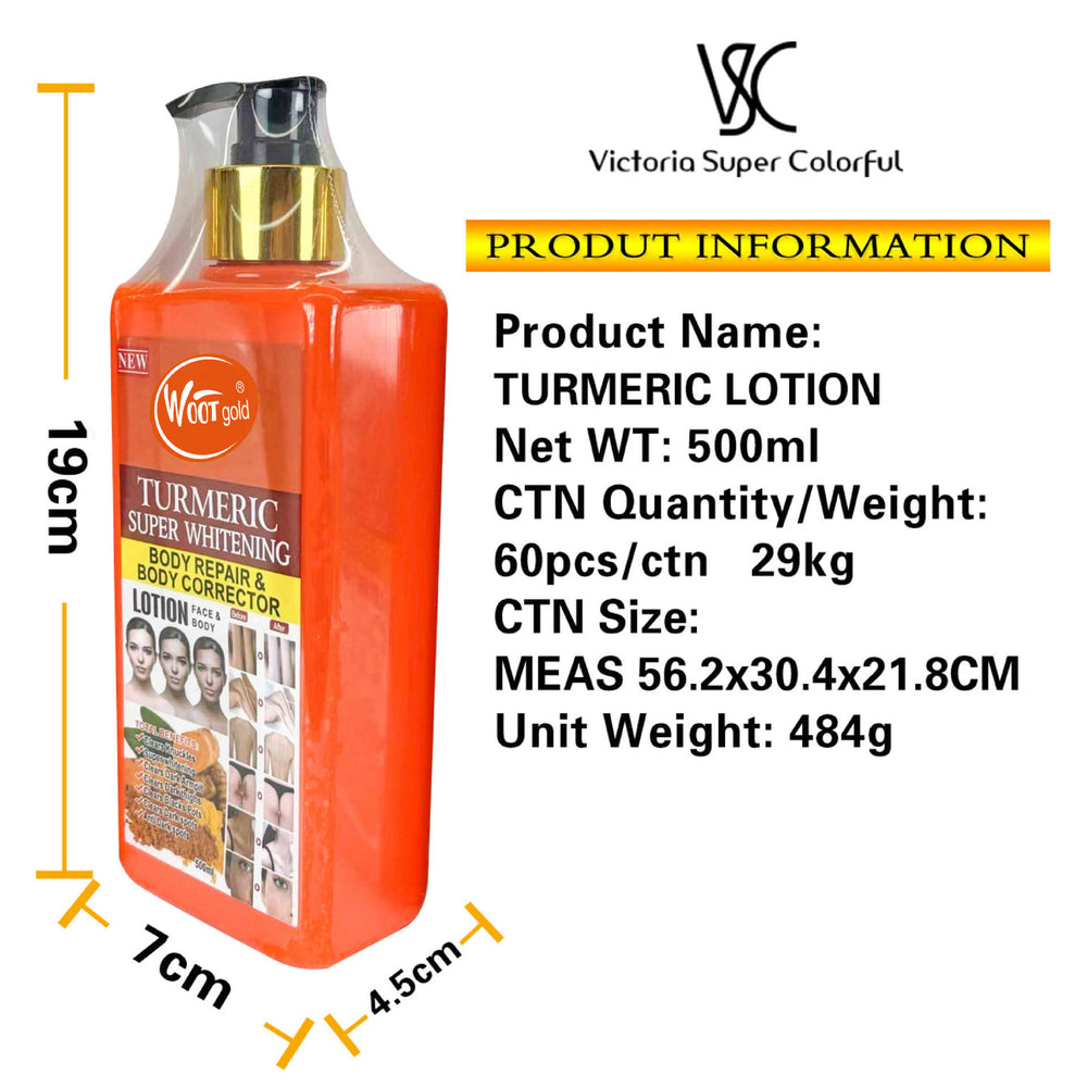 turmeric body lotion body lotion brightening, nourishing, firming and moisturizing lotion 500ml