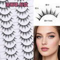 Full strip false eyelashes - natural, realistic, cosplay, barbie, manga, puffy eyelid, devil eyes, can create double eyelids