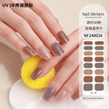 Zhengxiang custom gel nail stickers - european & american style glitter, cat eye, uv light curing, semi-cured nail stickers - waterproof, cross-border wholesale