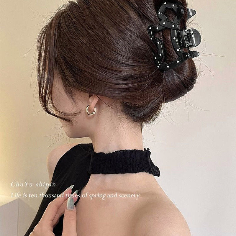 New casual hair clip elegant gripper extra large hair volume shark clip cartoon puppy biscuit headgear