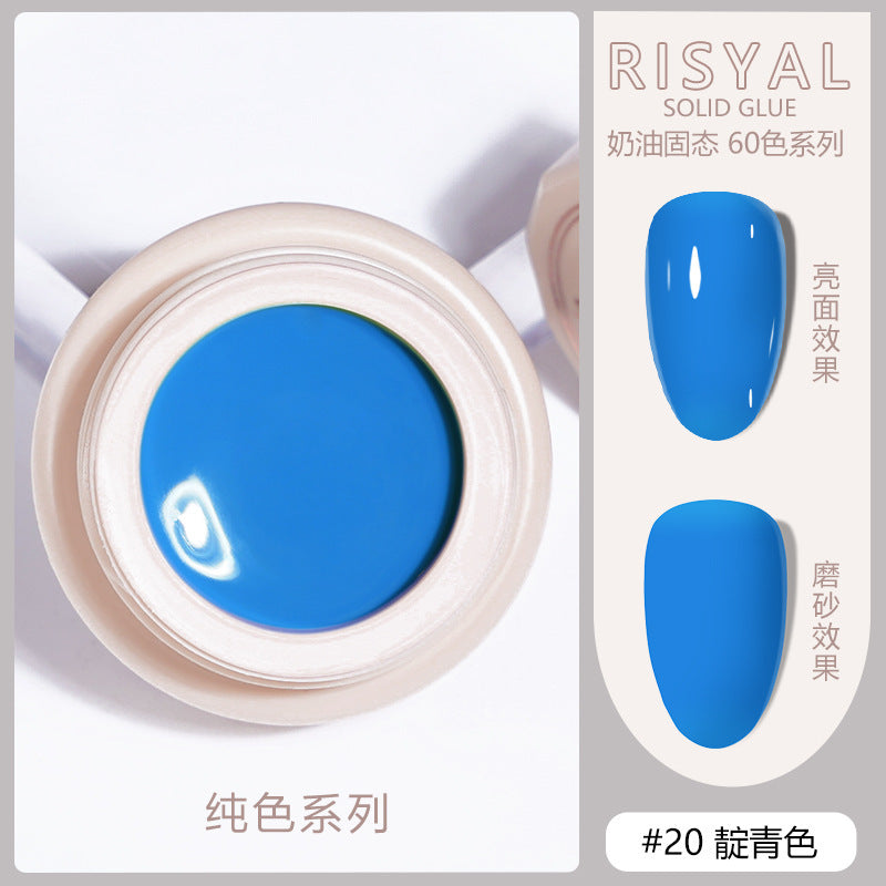 Risyal icy solid gel polish 5ml - smooth cream gel nail polish, japanese style nail polish for nail salons