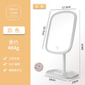 Desktop table storage makeup mirror plastic smart led light fill light for home dressing foldable glass mirror