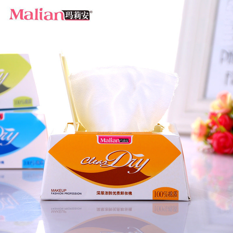 Marian deep cleansing premium makeup remover cotton 32 pieces makeup remover wipes eye and lip facial cleansing makeup remover wipes