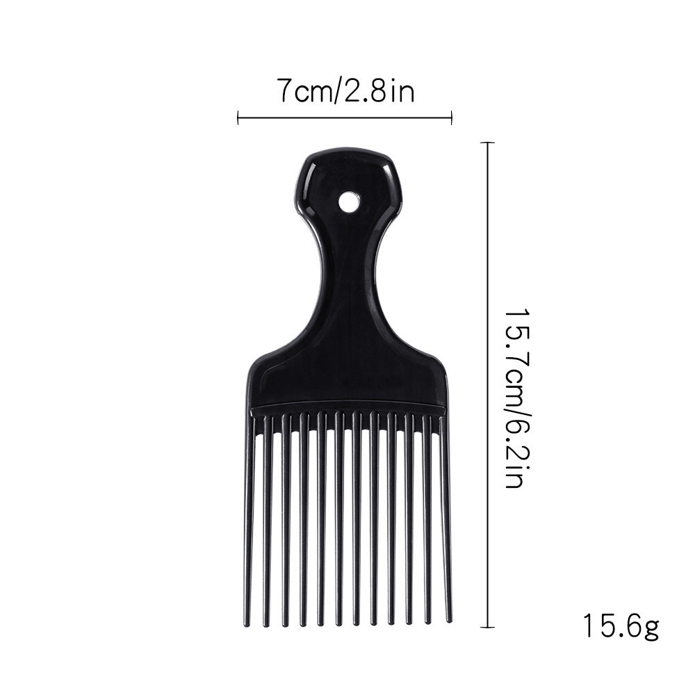 oil head styling comb, plastic fist comb, black hair salon beauty comb, printed logo