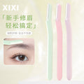 Xixi straight handle micro eyebrow razor - 3-piece set - beginner-friendly, safe, anti-scratch stainless steel eyebrow shaper