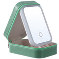 Portable makeup mirror with led light - compact, foldable, and stylish for travel, ins-inspired design, includes carrying case, perfect for dorms and students