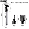 Electric nose hair trimmer usb shaver eyebrow trimmer multifunctional sideburn ear hair eyebrow 4-in-1 kit shaver