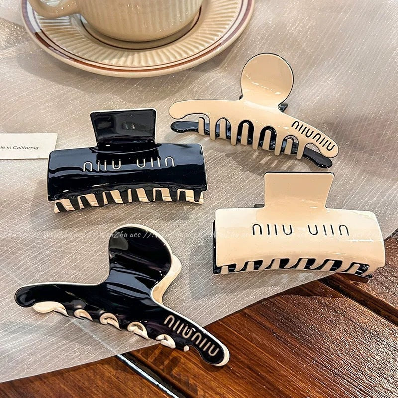 Japanese and korean classy acetate hair clip for women, large classy hair clip, back of head hair clip, headwear shark clip