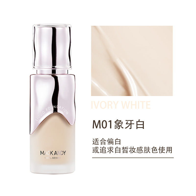 Marco andy botanical skin nourishing foundation - hydrating, lightweight, oil-control, skin smoothing, concealing, waterproof, long-lasting foundation cream
