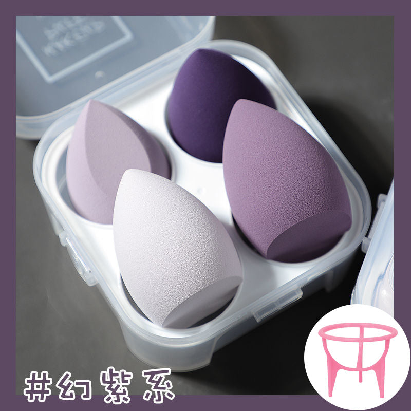 Factory direct eggshell makeup sponges - super soft, powder-conserving, boxed puffs for wet & dry application