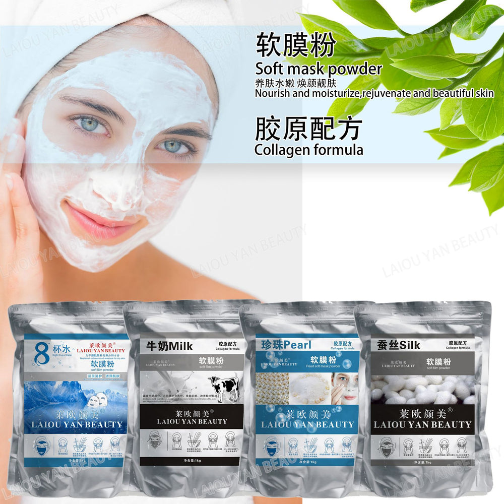 Leo yanmei milk brightening & hydrating soft mask powder - nourishing & moisturizing professional skincare collagen mask powder 800g