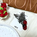 Korean sweet cherry bow hair claw clip - fresh & chic hair styling clip - minimalist & elegant hair accessories for women