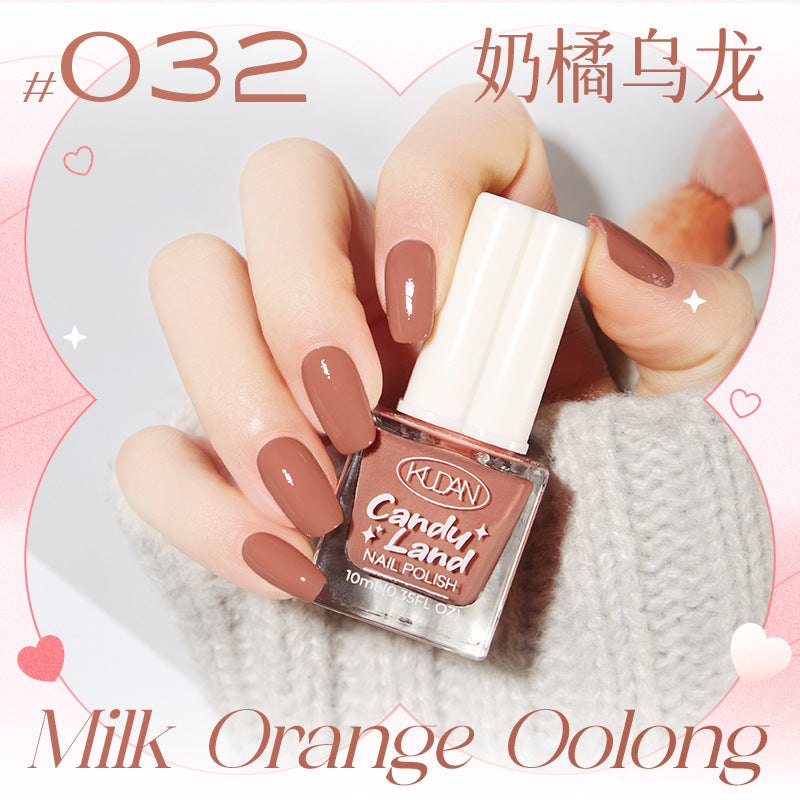 New water-based peel-off nail polish: long-lasting, quick-drying, no-bake, solid color, glitter, nude, and protective base coat - candyland collection