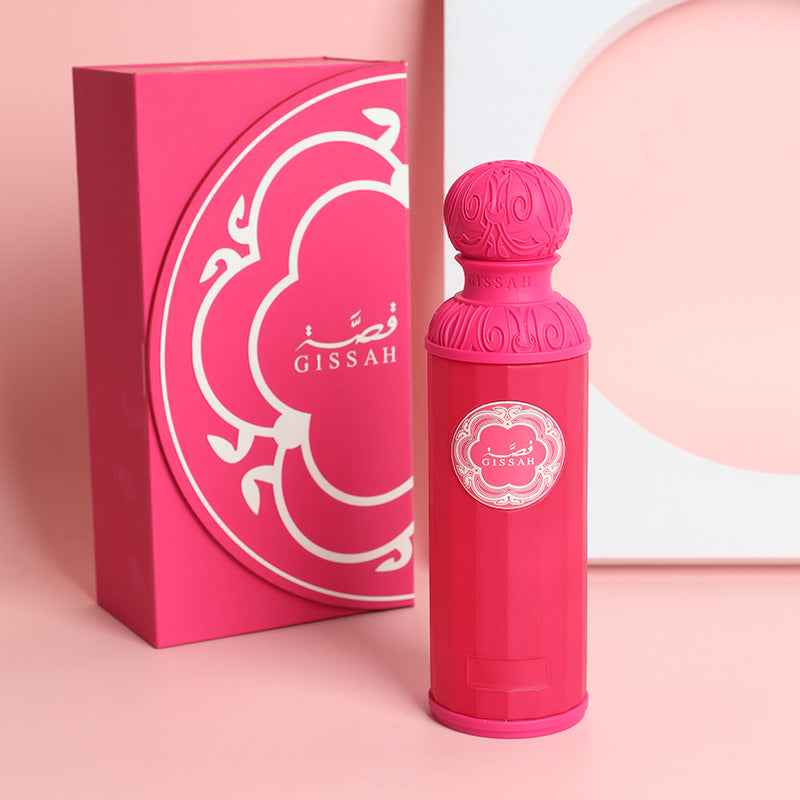 Gissah pink gift box cross-border hot seller 200ml middle eastern arabian perfume long-lasting women's dubai wholesale