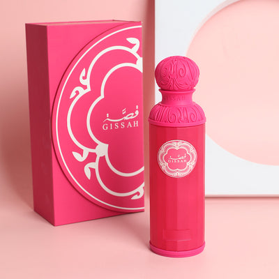 Gissah pink gift box cross-border hot seller 200ml middle eastern arabian perfume long-lasting women's dubai wholesale