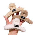 Maillard letter autumn and winter 13cm plush gripper for women 2024 new style back of head hair shark clip hairpin