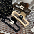 Bright black square hair clip springnew arrival large shark clip casual hairpin back of head hair clip headwear