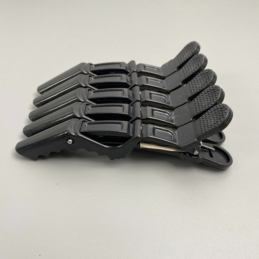 plastic alligator clip duckbill partition clip hair clip hair dyeing tool hairdressing supplies multi-color wholesale 5-pack