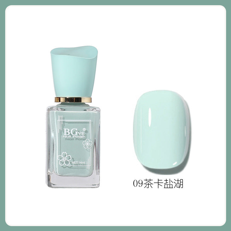 Oil-based nail polish, no-bake micro-gel, scented nail polish, long-lasting, quick-drying, nude color, non-peelable, nude color, sparkling nail polish
