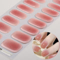 Zhengxiang custom gel nail art stickers waterproof uv light therapy nail polish film ins semi-cured nail stickers wholesale