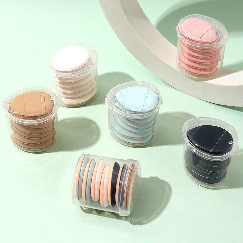 Plastic powder puff box small finger powder puff box packaging box boxed dustproof portable cover jewelry storage box