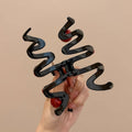 Contrast color wave pearl large clip hair clip fall and winterfashion shark clip 2024new arrivalclassy hair accessories wholesale
