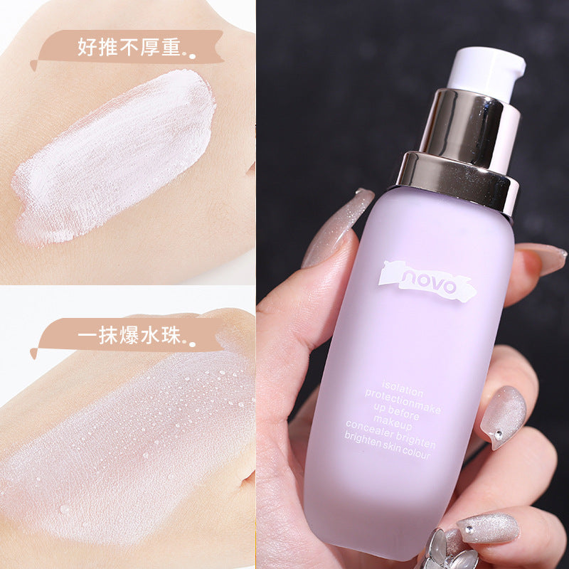 Novo silky smooth hydrating & correcting primer - perfect for dry skin, creamy complexions, oil control, moisturizing, concealing, and brightening - makeup base