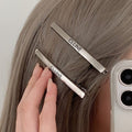 Metal letter clip side clip bangs clip 2023 new arrivalclassy broken hair forehead clip headwear hair clip