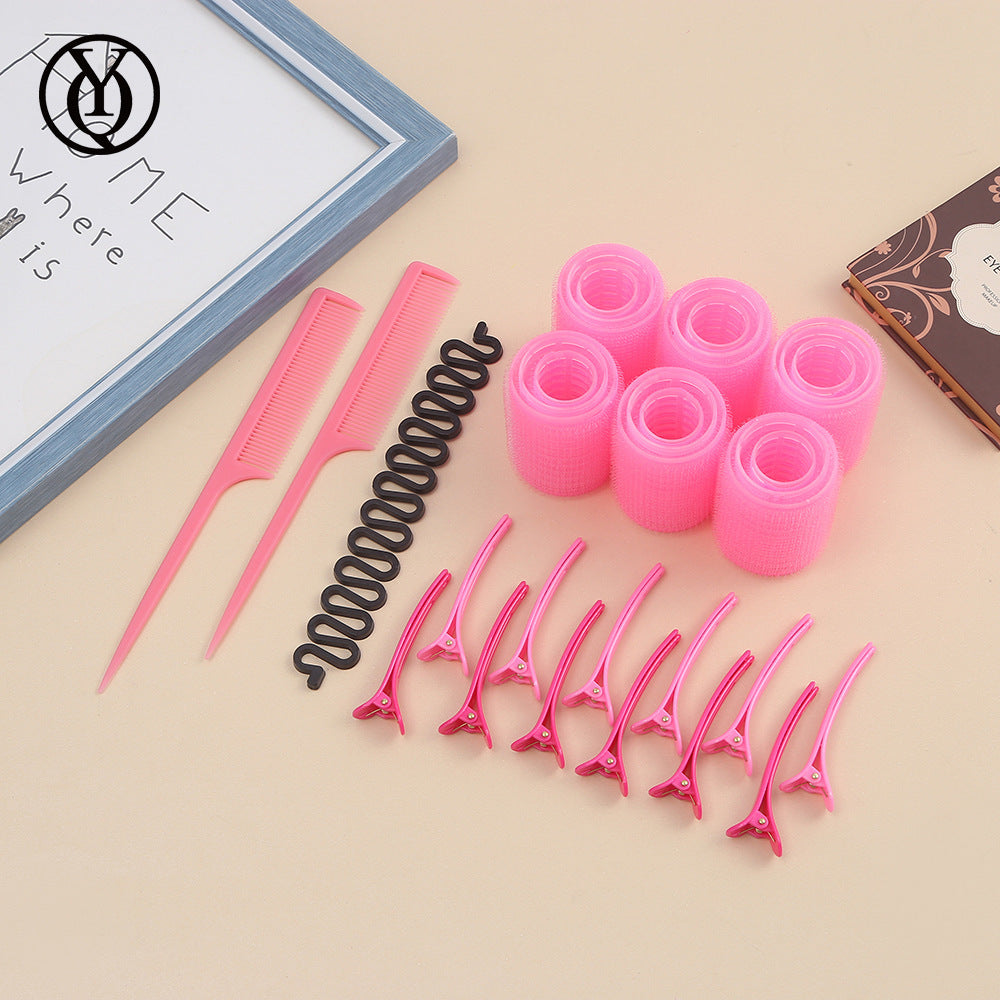 33-piece bangs curling barrel curling iron heatless curling styling tool hairdressing supplies steel needle tip tail comb fishbone braid