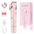 Waterproof rechargeable women's electric shaver, dual-head body groomer, wet & dry razor, cross-border hair removal device