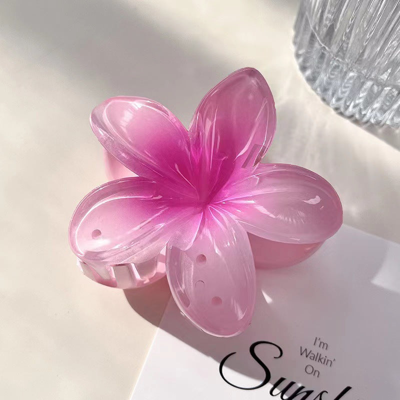 Summer romantic plumeria shape cross-border hair clip for women fashion in flower hair clip back of head hair accessory clip