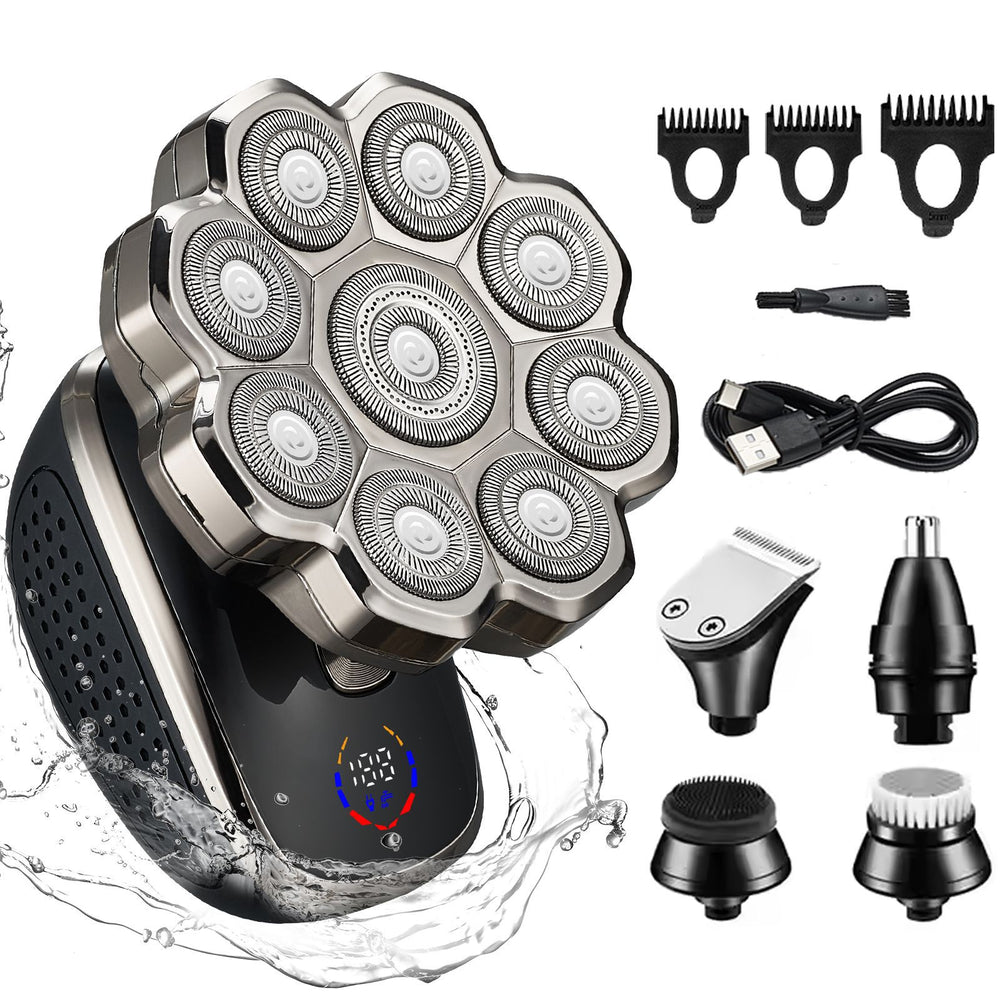 New 9d electric shaver for men - digital display, waterproof, bald head trimmer, magnetic blade, beard razor - perfect for export