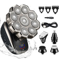 New 9d electric shaver for men - digital display, waterproof, bald head trimmer, magnetic blade, beard razor - perfect for export