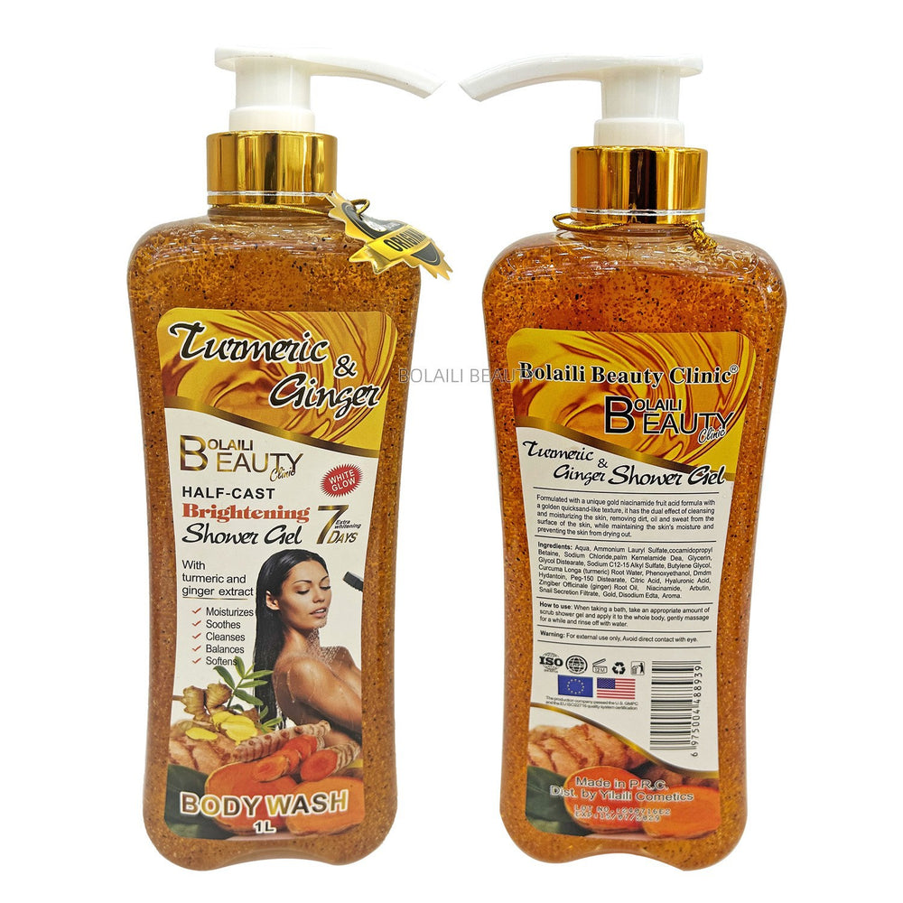 turmeric shower gel long-lasting fragrance gentle cleansing and purifying skin milk papaya bubble shower gel 1l