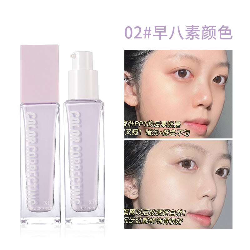 Xixi clear isolation cream makeup primer hydrating concealer oil control brightening modify skin color invisible pores makeup primer