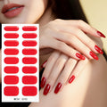 Gel manicure stickers 16 stickers semi-cured phototherapy stickers full stickers semi-baked nail stickers ready-made 5d jewelry ice transparent finished product