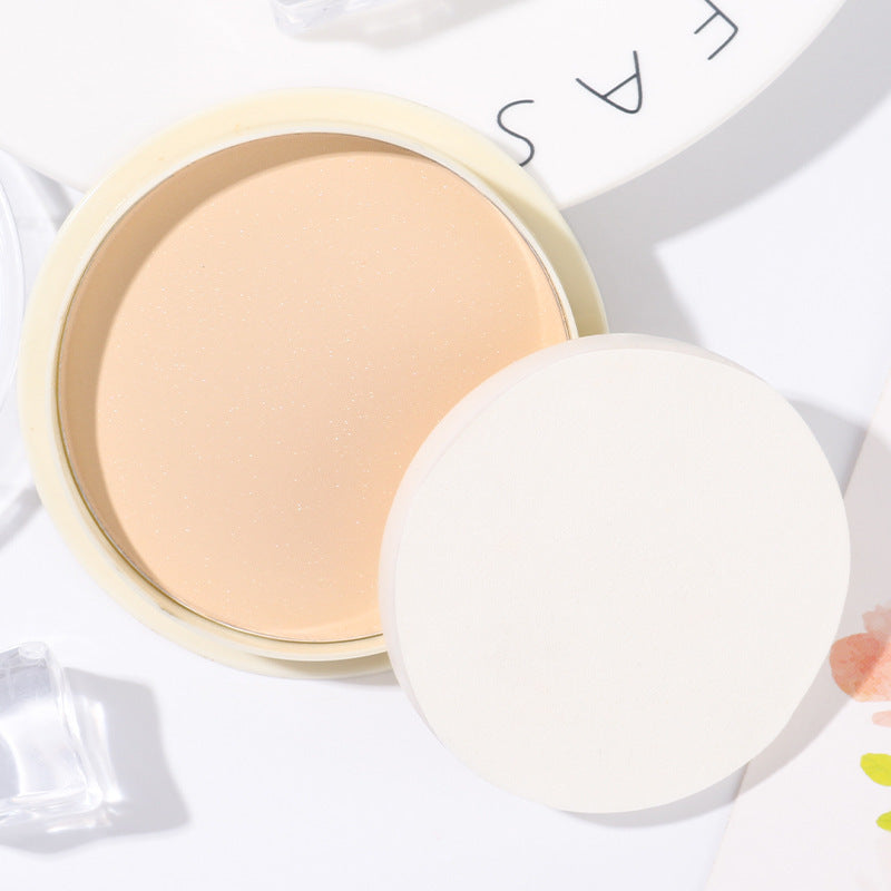 Lingdian soy milk powder cake female student affordable oil control makeup long-lasting invisible pores dry and wet dual-use dermabrasion large white cake