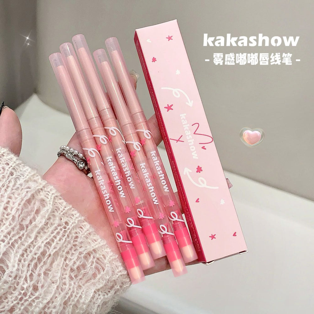 Kakashow matte lip liner matte matte lip liner, not easy to fade, comes with lip brush sharpener