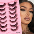 Wholesale wholesale of messy fashion fake eyelashes glue style 3dstereo curling fluffy layered whole eyelashes