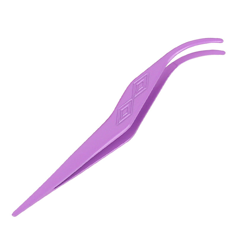 Segmented false eyelash tweezers multi-color segmented eyelashes diy small flexible clip round head clip smooth factory wholesale