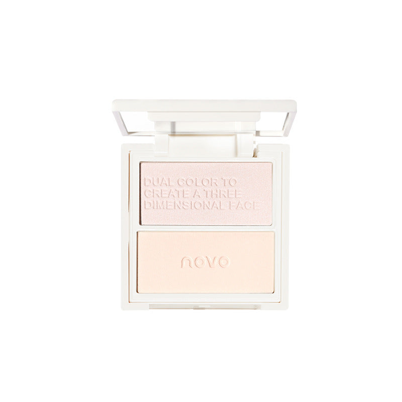 Makeup novo double color highlighter stereo modification contour matte highlight shadow nose shadow contour all-in-one palette