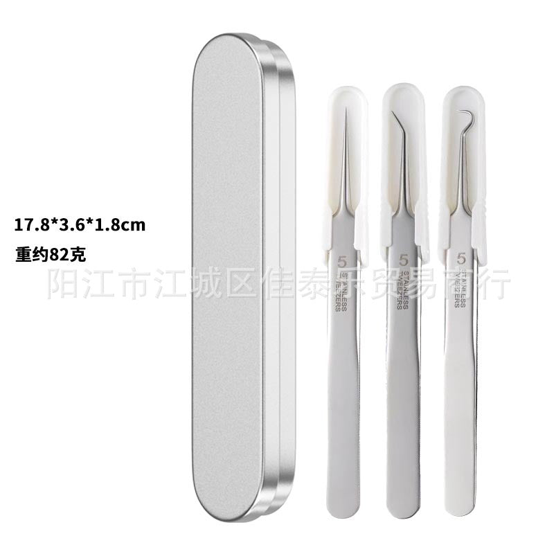 Factory direct: premium #5 ultra-sharp blackhead tweezers - professional grade acne extractor set for salons